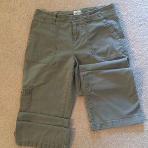 Chico's olive green cargo pant